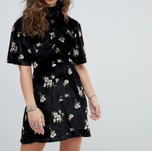 Free people be my baby velvet mini dress